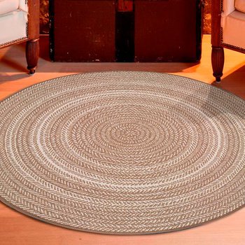 Alfombras 100% Polipropileno Alfombra exterior circular lino